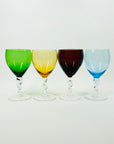1950s HARLEQUIN TWIST STEM COCKTAIL GLASSES