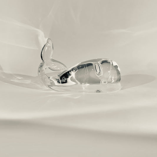 VINTAGE STEUBEN CRYSTAL WHALE