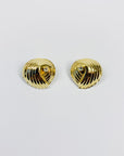 50s RIBBED HEART KNOT EARRINGS