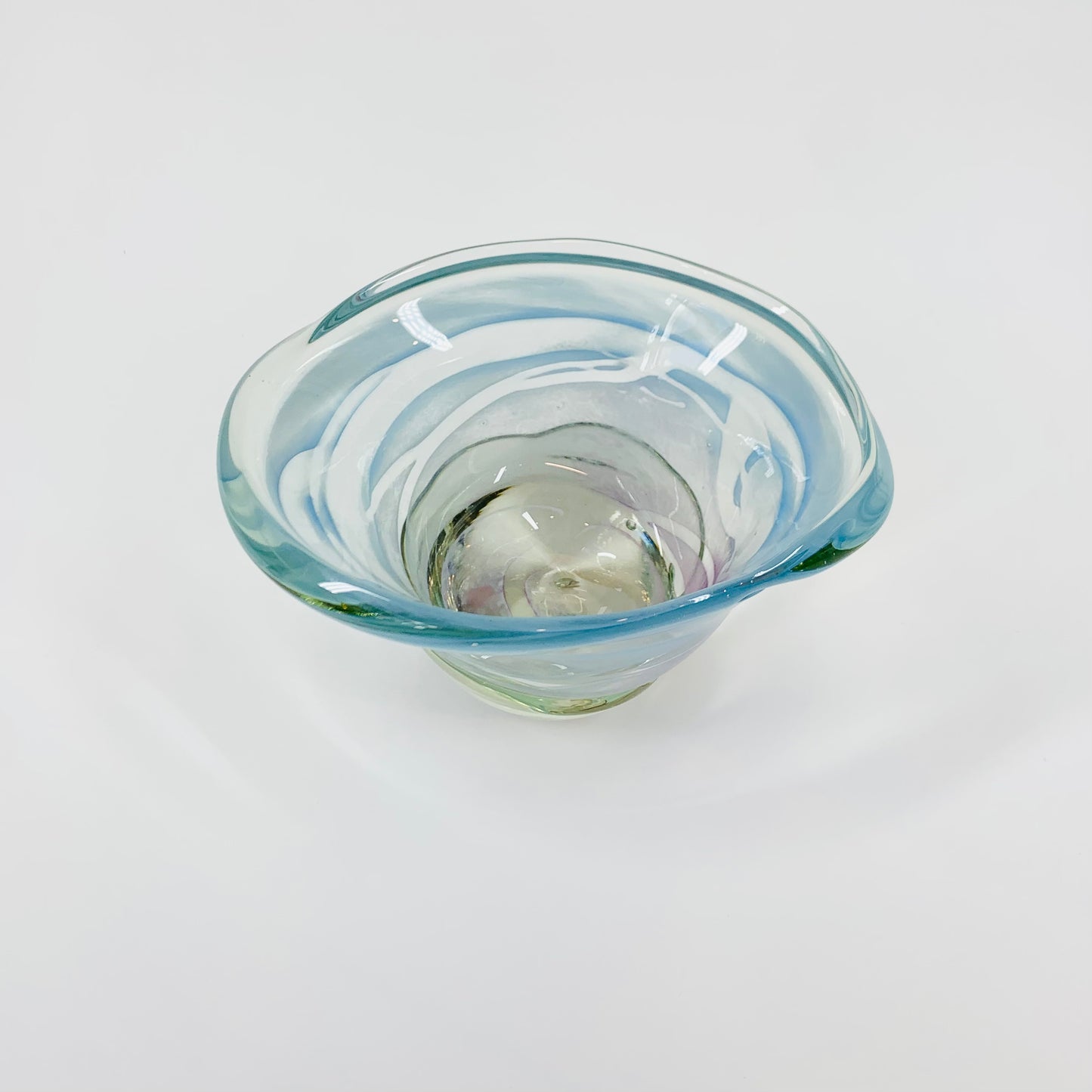 90s MOUTH BLOWN ART GLASS BOWL