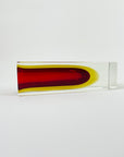 1950s RED YELLOW SMALL BLOCK MANDRUZZATO VASE