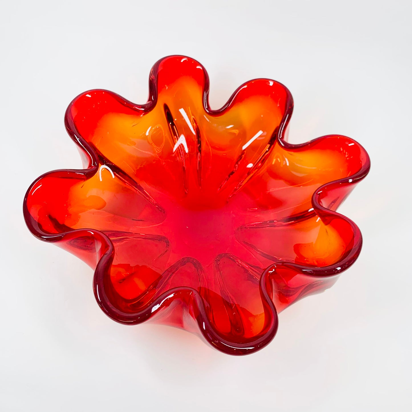 RED ORANGE FLOWER BOWL