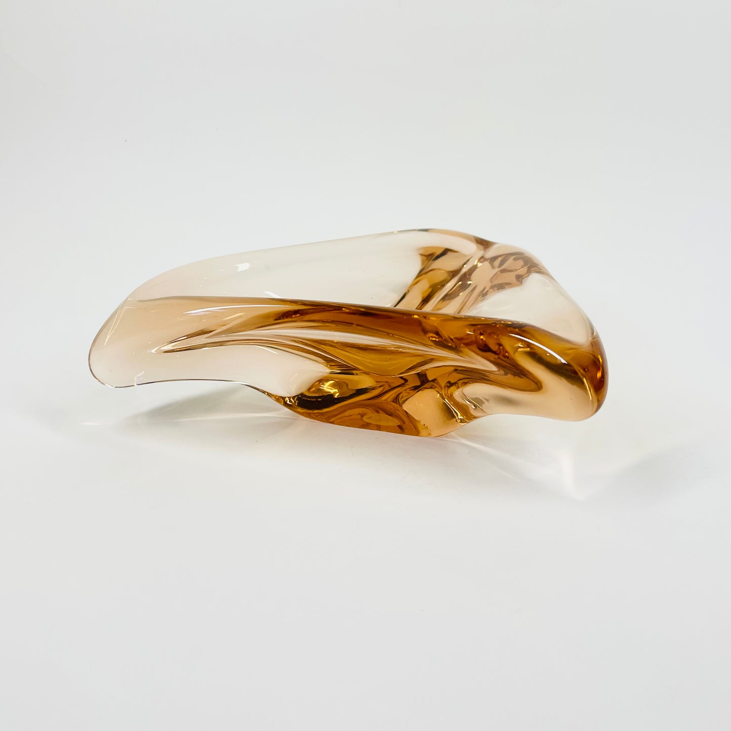 1950s MURANO PEACH GLASS ASHTRAY