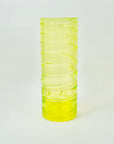 MIDCENTURY FINNISH URANIUM GLASS CYLINDER VASE BY TAMARA ALADIN FOR RIIHIMAEN LASI