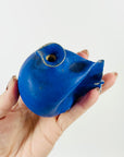 1960s JAPANESE COBALT BLUE BRUTALIST MINI POTTERY VASE