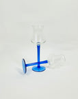 1960s FRENCH LUMINARC COBALT BLUE STEM LIQUEUR GLASSES