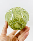 ANTIQUE GREEN JADE STONE CEREMONIAL BOWL