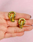 80s QUILTED KNOT EARRINGS