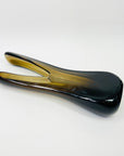 1960s MURANO BROWN SOMMERSO GLASS SWUNG VASE