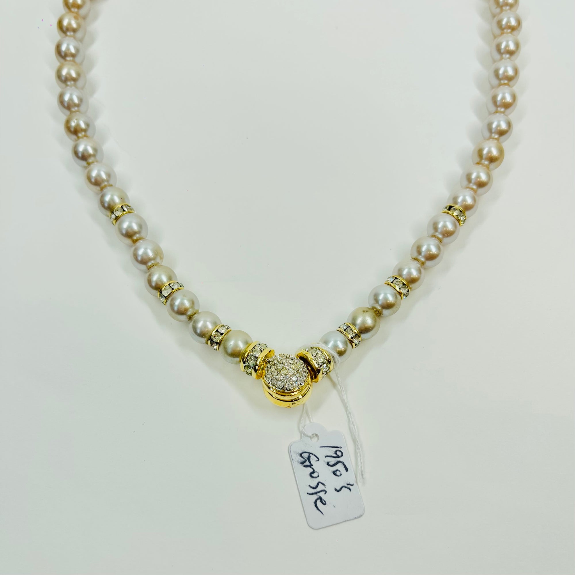 1950s GROSSE GERMANY COSTUME PEARL NECKLACE
