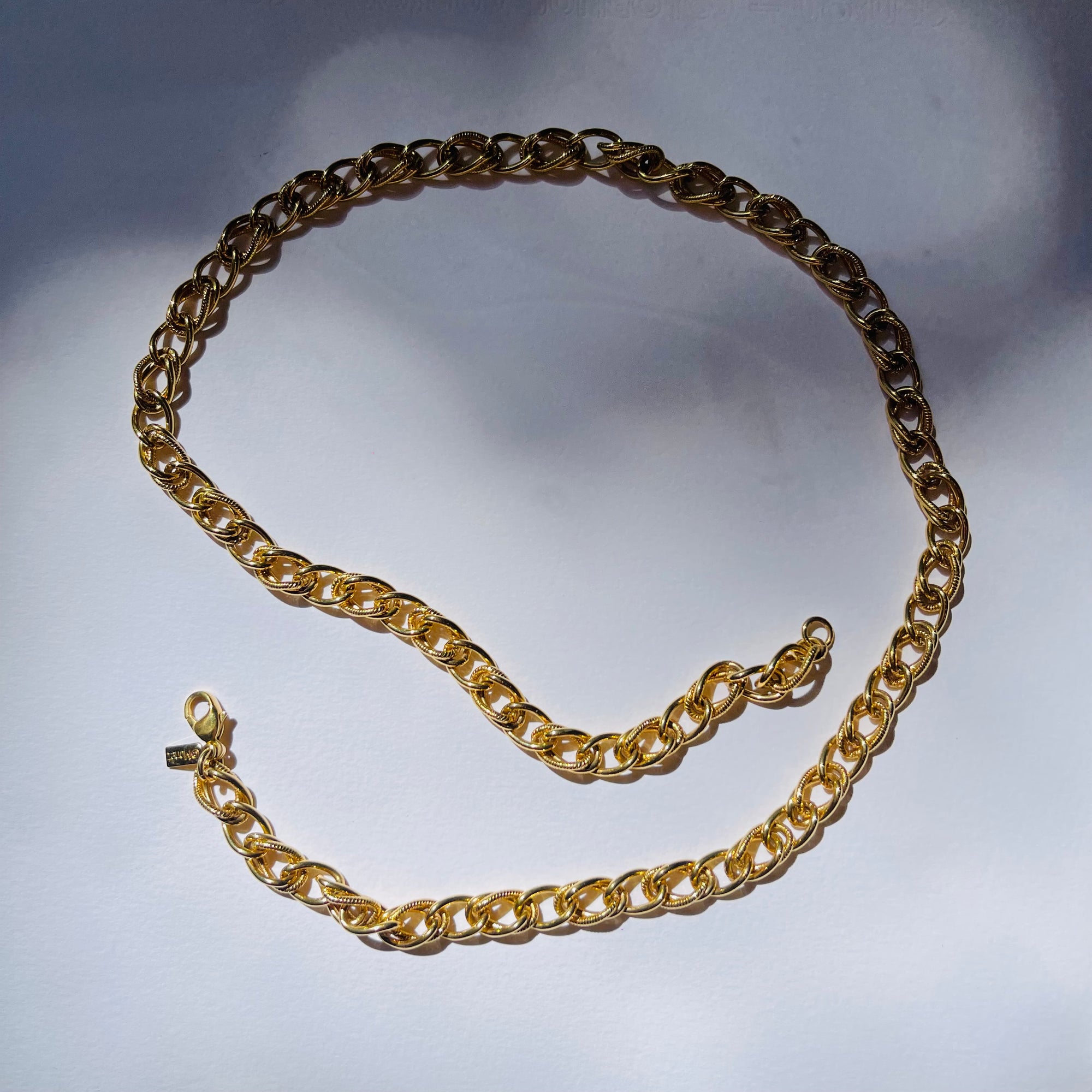 1980s MONET FANCY LINKS CHAIN NECKLACE