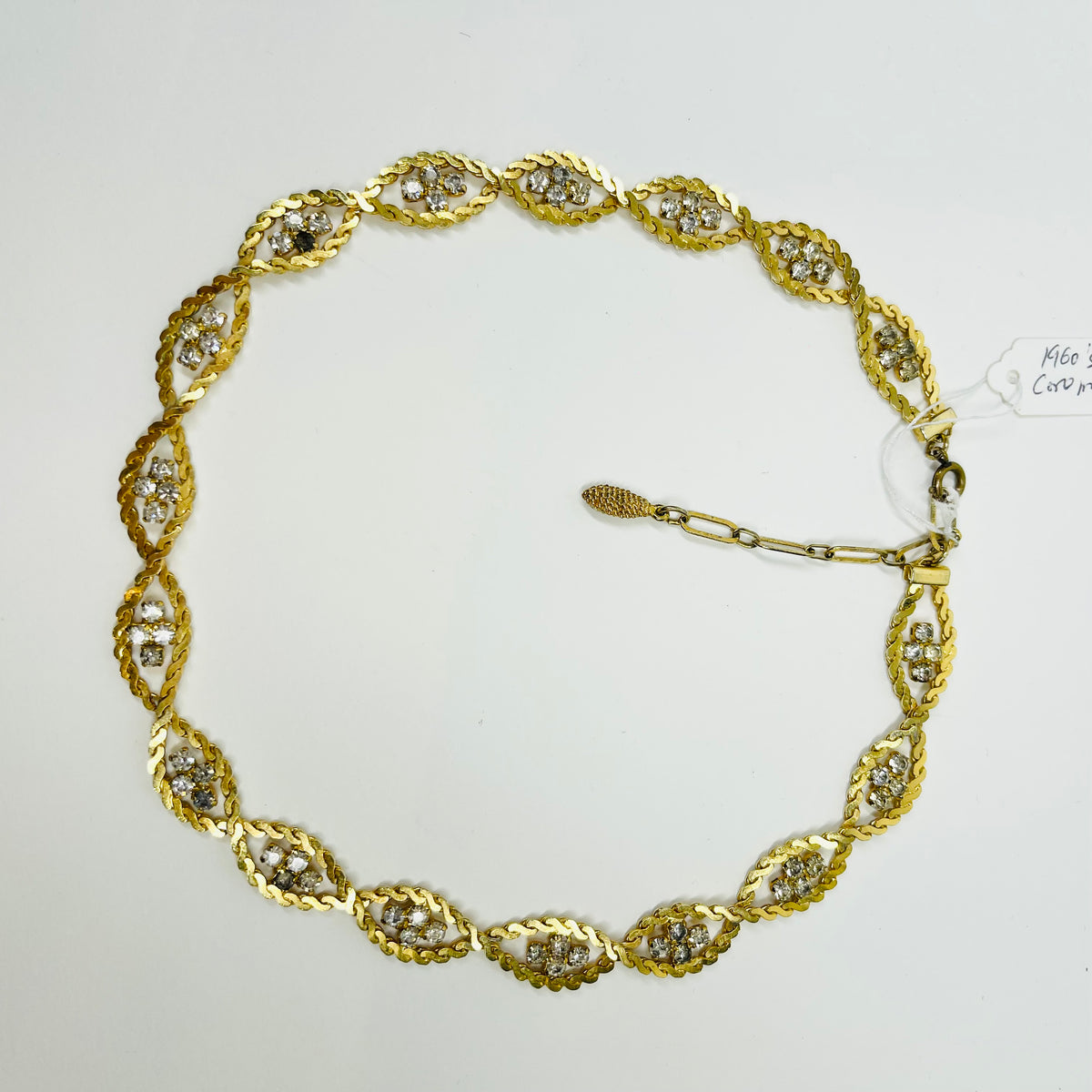 1960s MESH BRAIDED TENNIS COLLAR NECKLACE