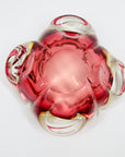 1950s MURANO PINK YELLOW SOMMERSO BOWL/ASHTRAY