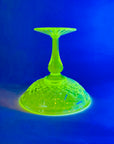 ANTIQUE URANIUM GLASS COMPORT
