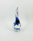 1980s CZECH BLUE GLASS PELICAN