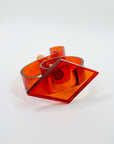 1970s RED ACRYLIC MUSICAL NOTE POSY VASE