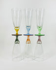 50s HARLEQUIN CHAMPAGNE FLUTES