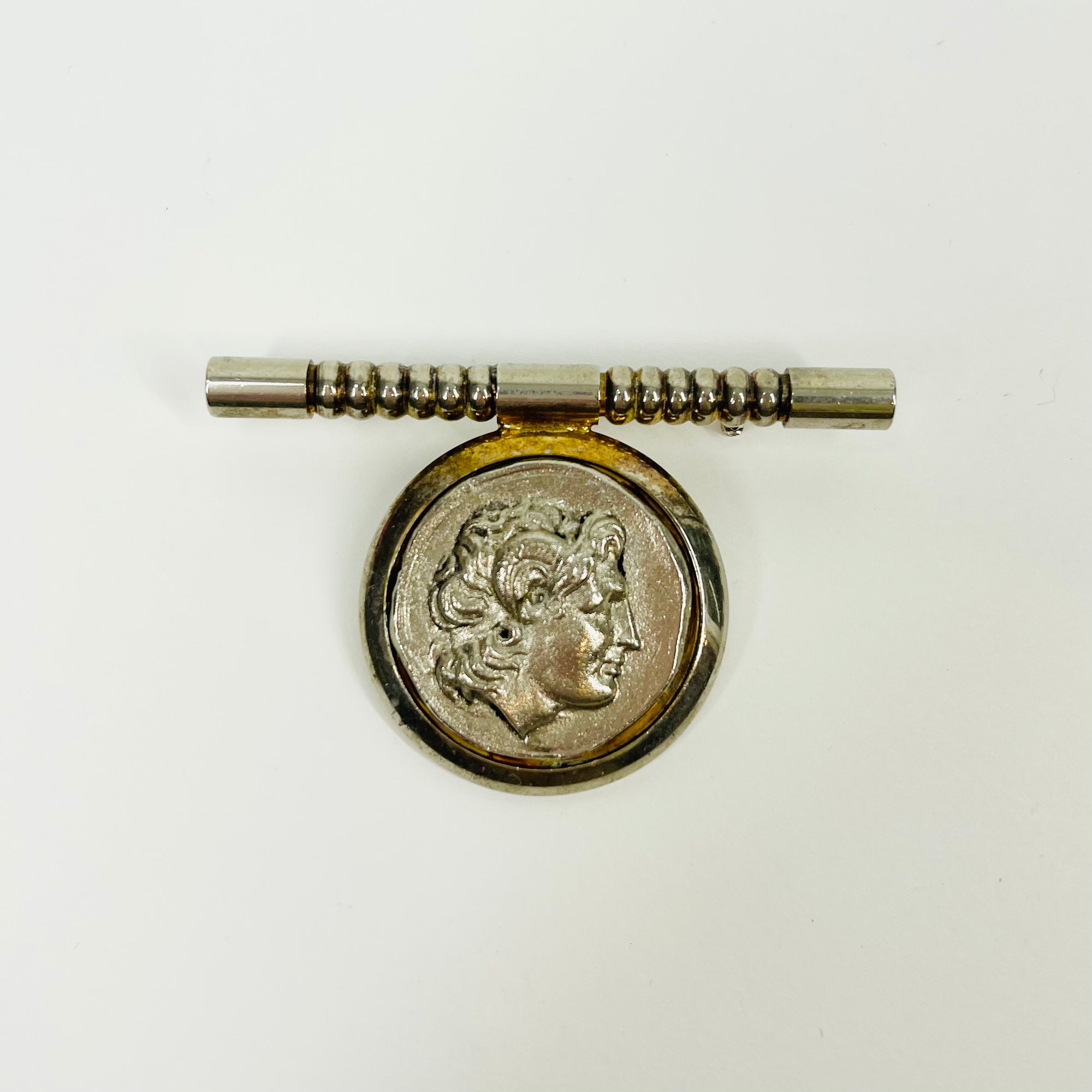 1920s CINER ALEXANDER THE GREAT COIN BROOCH