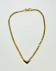 1970s BIJOUX ROSE GP MESH NECKLACE WITH CHEVRON PENDANT