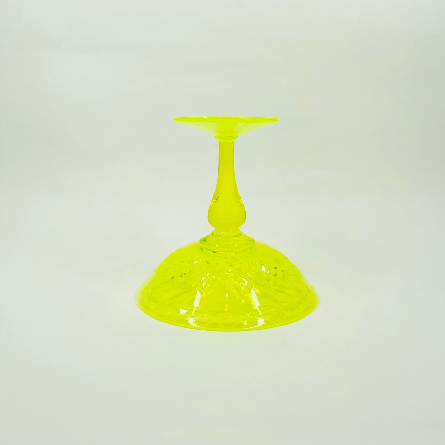 ANTIQUE URANIUM GLASS COMPORT