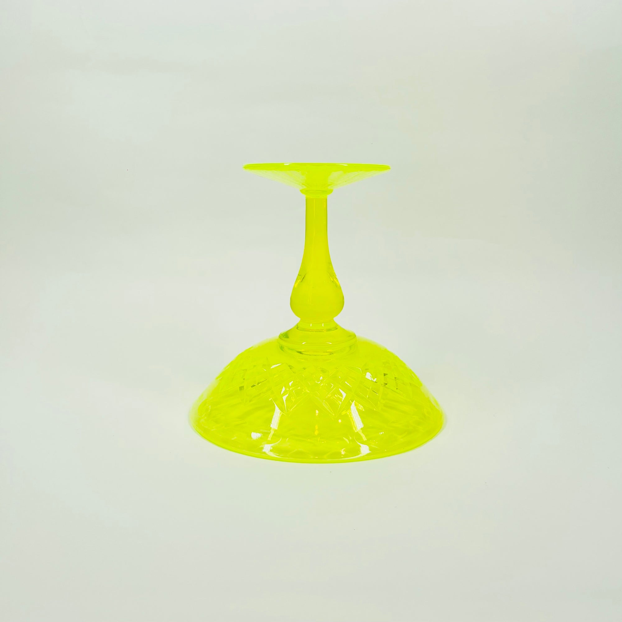 ANTIQUE URANIUM GLASS COMPORT