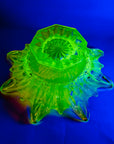STARBURST URANIUM GLASS BOWL