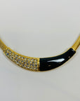 80s BARCS BLACK ENAMEL NECKLACE SUITE