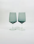 1950s POLISH GREY GLASSES WITH CLEAR STEMS