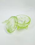 ANTIQUE ART DECO URANIUM GLASS VANITY SET