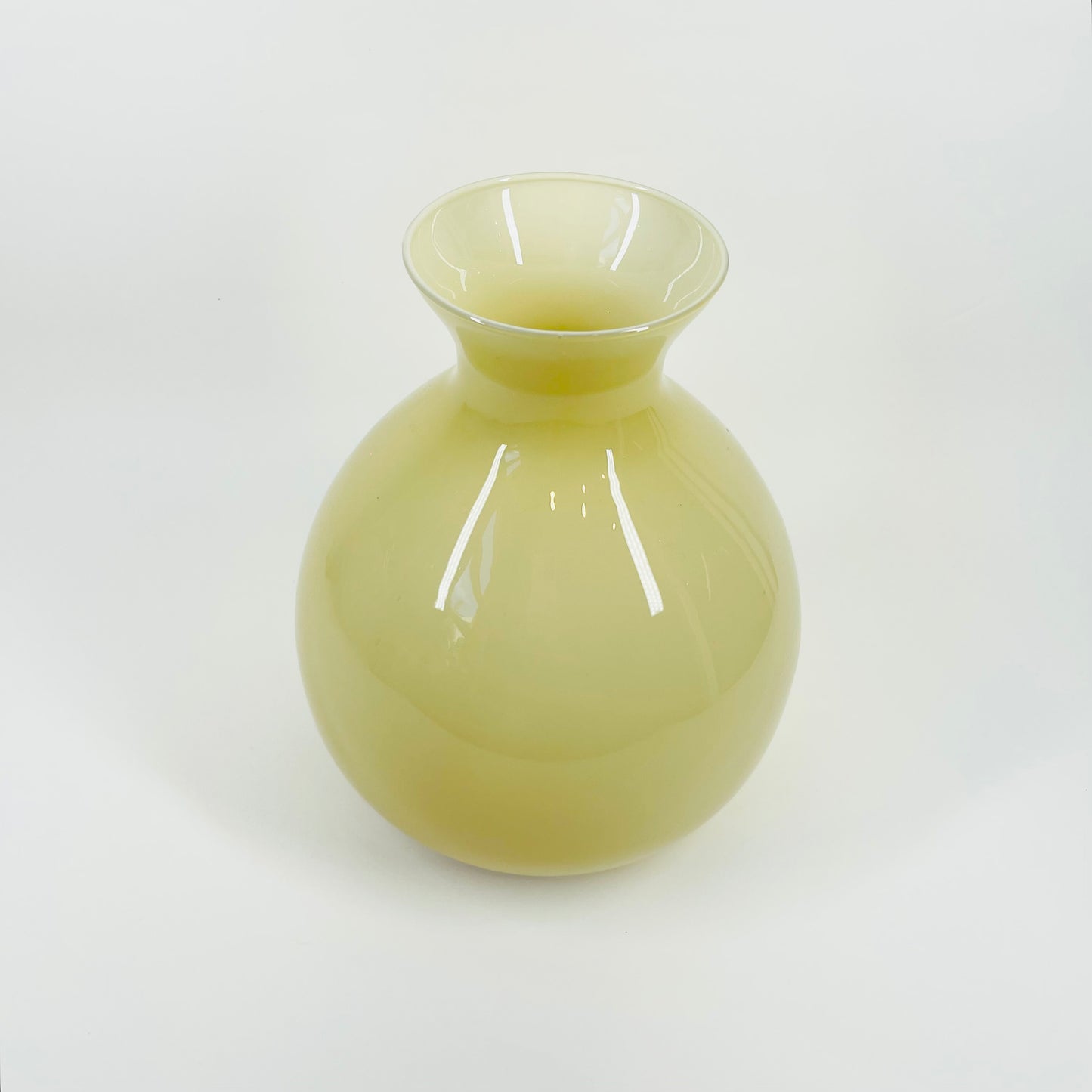 1950s CASED BUTTERSCOTCH EMPOLI GLASS DECANTER