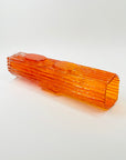 1970s OTK ORANGE JAPANESE BARK GLASS VASE