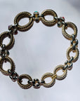 1950s BIJOUX CASCIO CABOCHON TWO-TONE STATEMENT NECKLACE