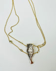 Y2K ROBERTO CAVALLI BLACK ENAMEL PANTHER NECKLACE
