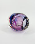 1950s PINK PURPLE SOMMERSO MURANO SOMMERSO FACETED GLASS POSY VASE