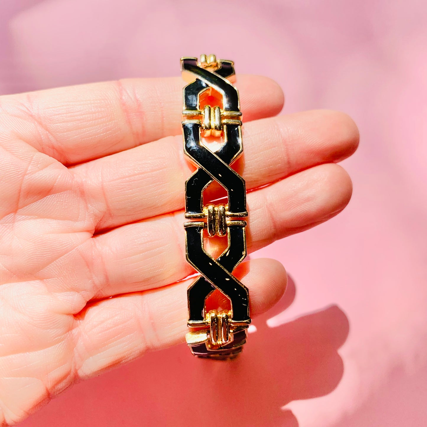 BLACK ENAMEL BRACELET