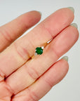ANTIQUE ART DECO 14K GOLD RING WITH EMERALD & DIAMONDS