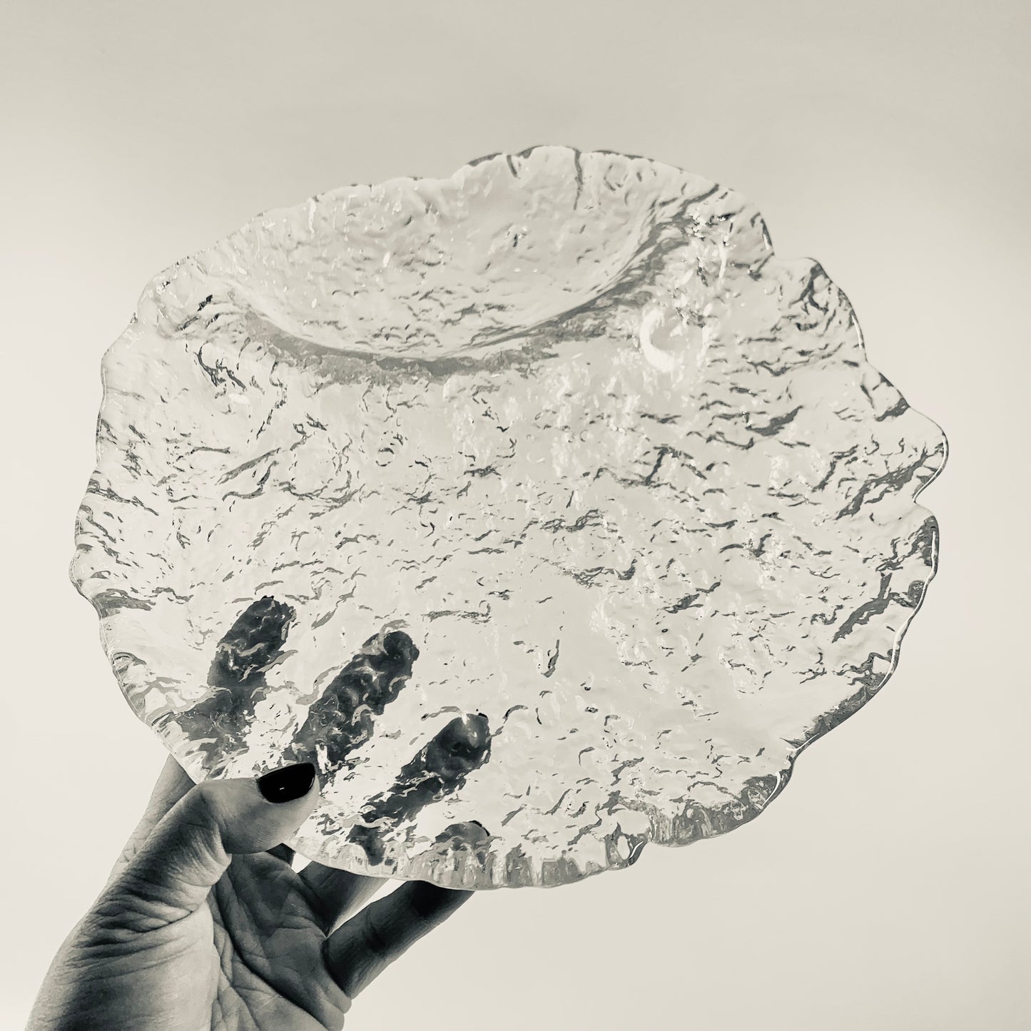 PUKEBERG ICE GLASS PLATE