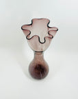 1960s MURANO AMETHYST/PURPLE SPATTER GLASS HANDKERCHIEF VASE