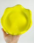 1960s SWEDISH YELLOW LEMON CASED GLASS BOWL BY INGEBORG LUNDIN FOR ORREFORS