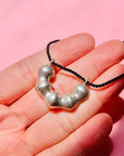 SILVER PEA POD NECKLACE