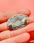ANTIQUE EDWARDIAN SILVER MOTHER OF PEARL BROOCH