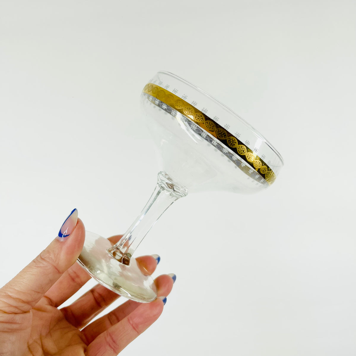 1950s GOLD GILDED GLASS COUPE