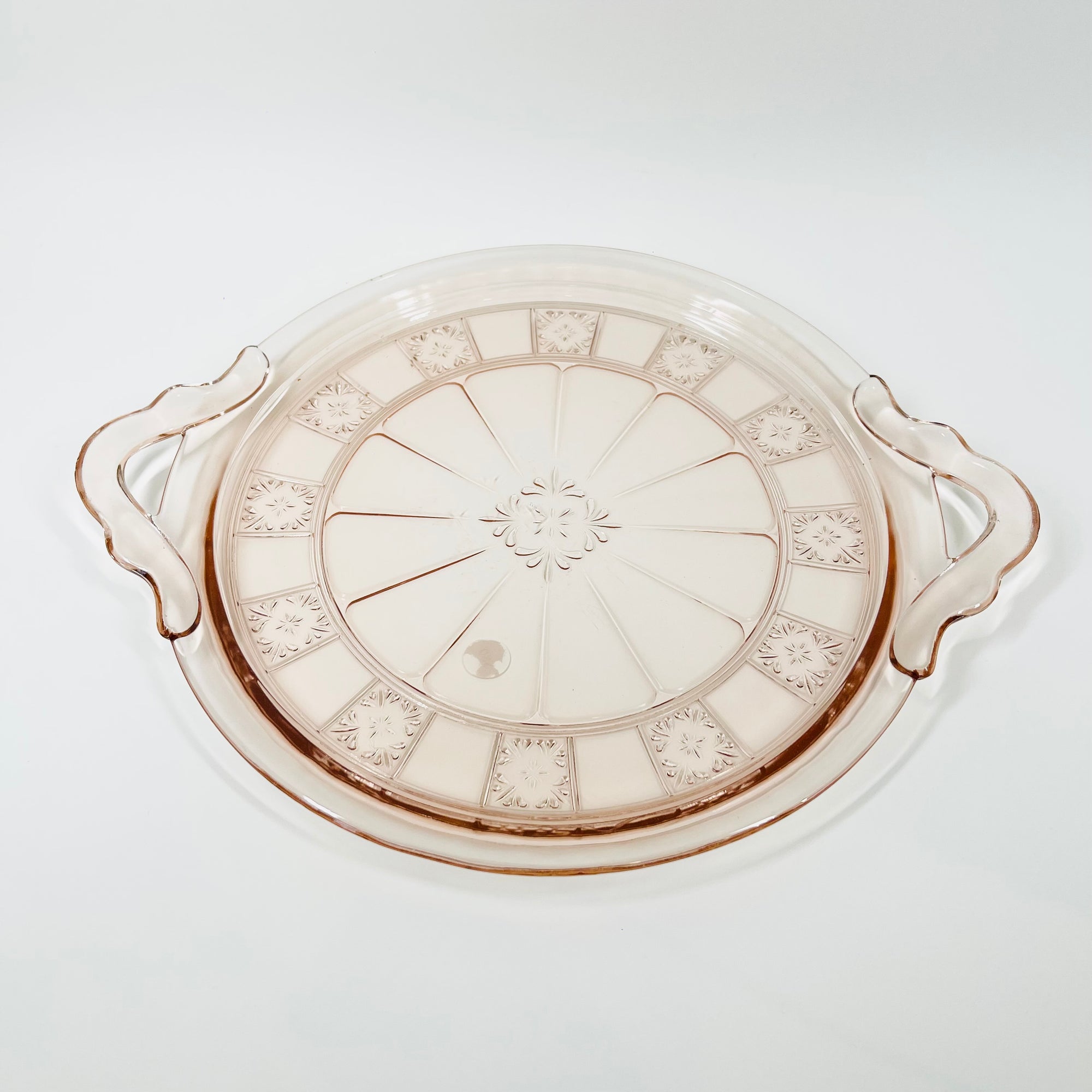ANTIQUE DEPRESSION PINK PRESSED GLASS PLATE/BOWL/DINNER SERVICE