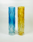 1970s GERMAN BARK GLASS CYLINDER VASE