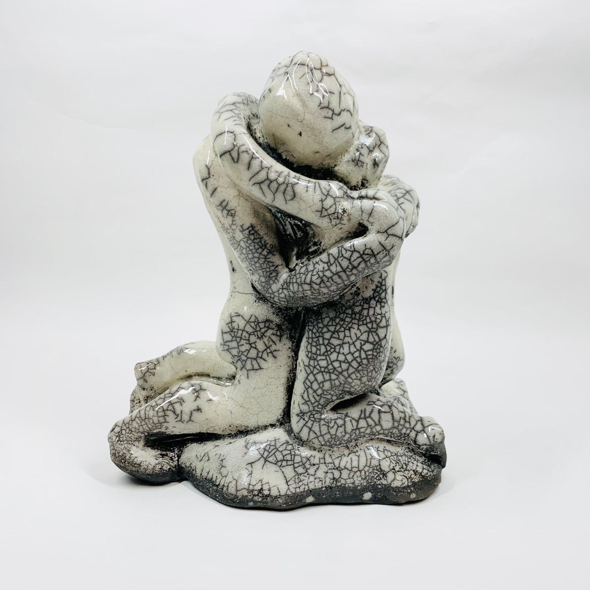 ABSTRACT CRACKLE POTTERY SCULPTURE