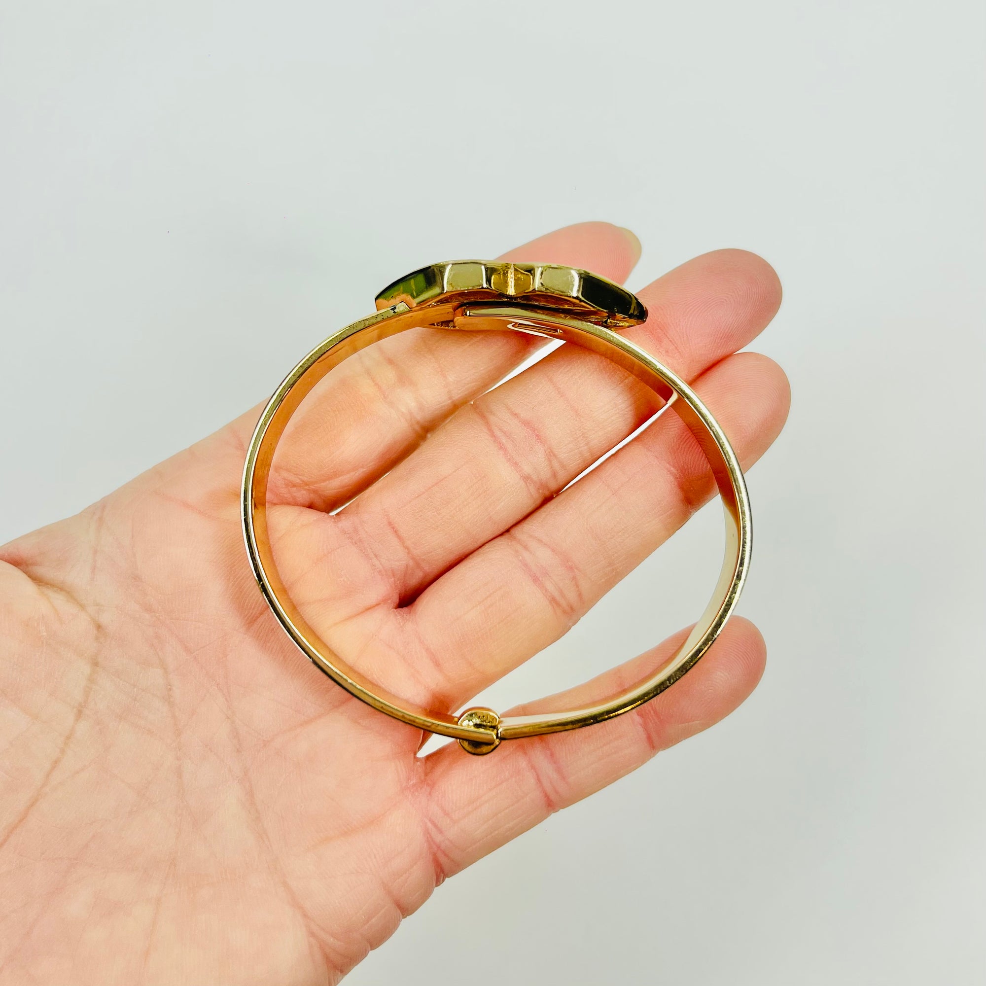 1980s GROSSE GERMANY GOLD PLATED HEART DIAMANTÉ   NECKLACE EARRINGS BANGLE SUITE