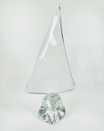 LARGE 1980s DAUM FRANCE CRYSTAL SAIL PAPERWEIGHT/SCULPTURE
