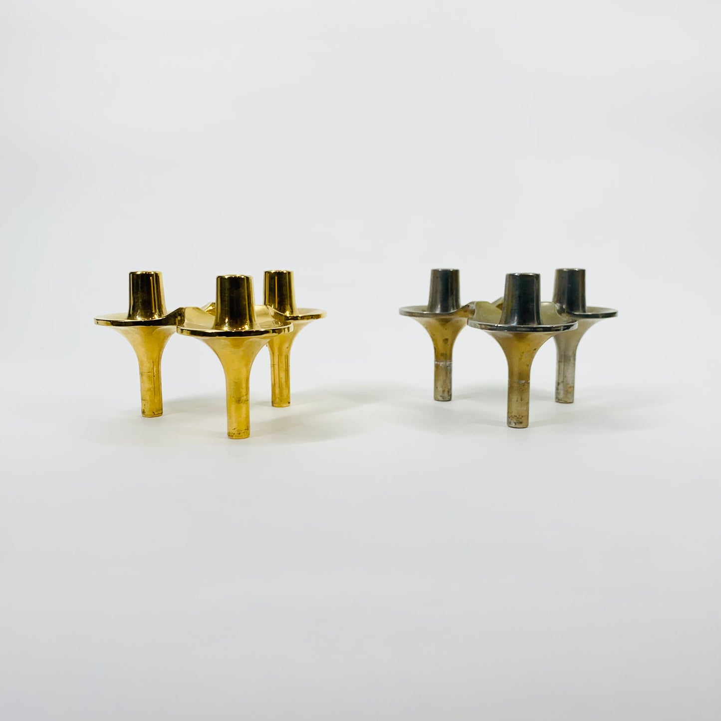 60s STOFF NAGEL BRUTALIST CANDLE HOLDER (67 BRASS)