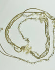 2012 CHANEL MULTISTRANDS COSTUME BEADS PEARL NECKLACE WITH ENAMEL CC LOGO