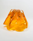 1970s JAPANESE MANDARIN/ORANGE SOMMERSO GLASS HANDKERCHIEF VASE/BOWL